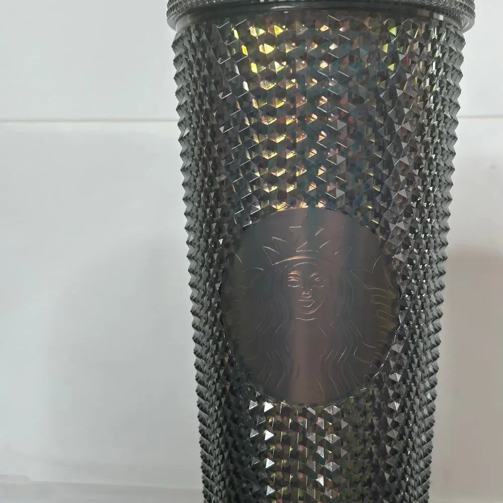 Starbucks Studded Tumbler Set 24oz Iridescent Blue Purple Green Cold Cup Lot